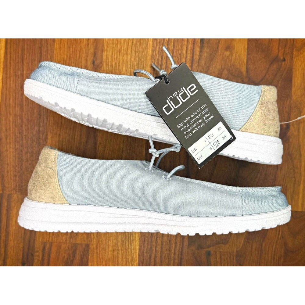 Hey Dude Wendy Glitter Women’s 7 Slip-On Gray Lightweight Comfort MPN 40079-4MY